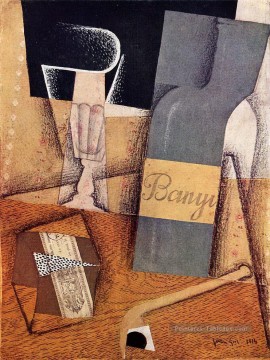 la bouteille de banyuls 1914 1 Juan Gris Peinture à l'huile